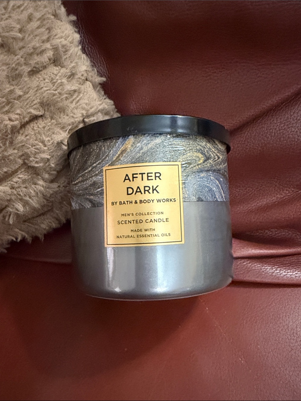 Bath & Body Works After Dark Candle - Gray with Gold Label